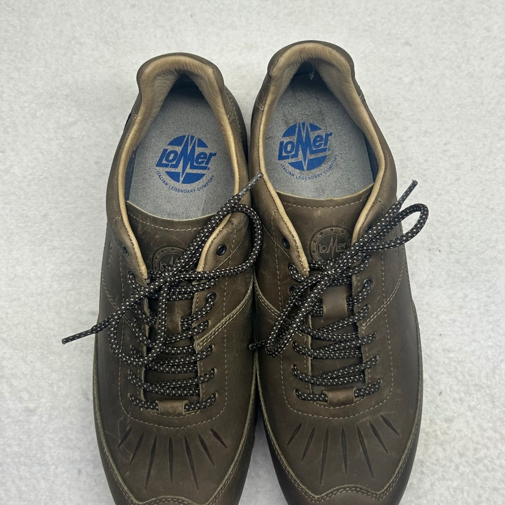 Lomer Mens Hiking Shoes Janko 2.0 Premium MTX Brown Leather Vibram Size 10.5 - Picture 4 of 8